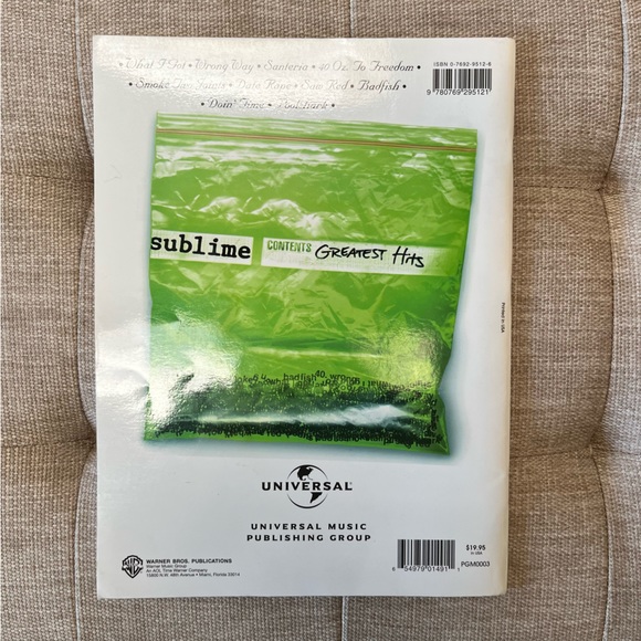 Sublime Greatest Hits Authentic Guitar TAB Sheet Music Book - Picture 3 of 5